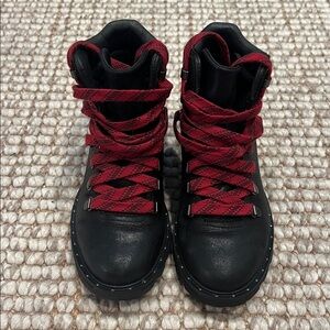 Sorel Black and Red Lace Up Boots